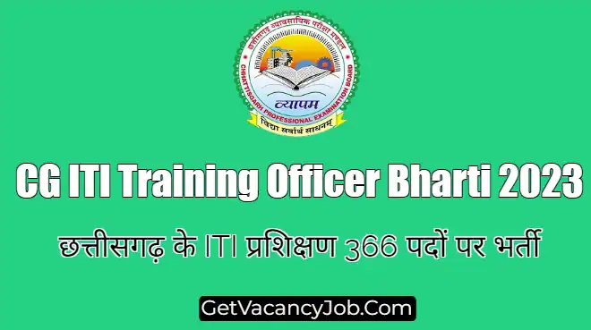 Cg Iti Training Officer Syllabus