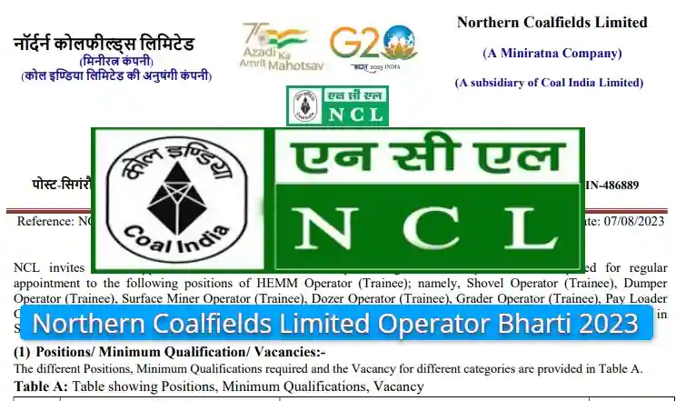 Northern Coalfields Limited Recruitment 2023