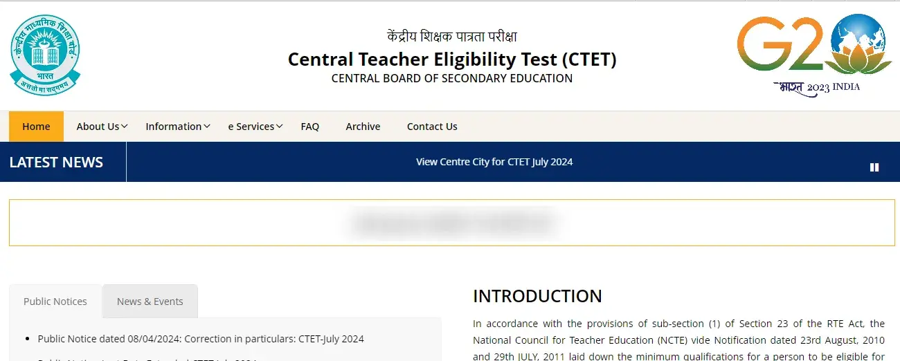 CTET July 2024 Exam Date